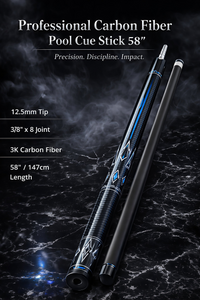 Professional Carbon Fiber Pool Cue Stick 58"