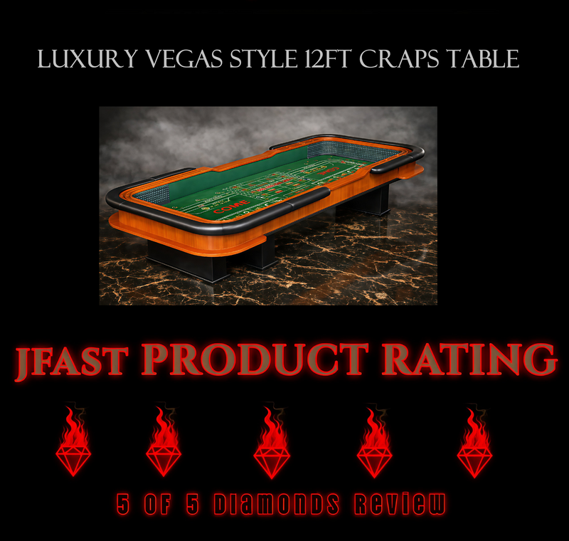 Luxury Vegas Style 12ft Craps Table