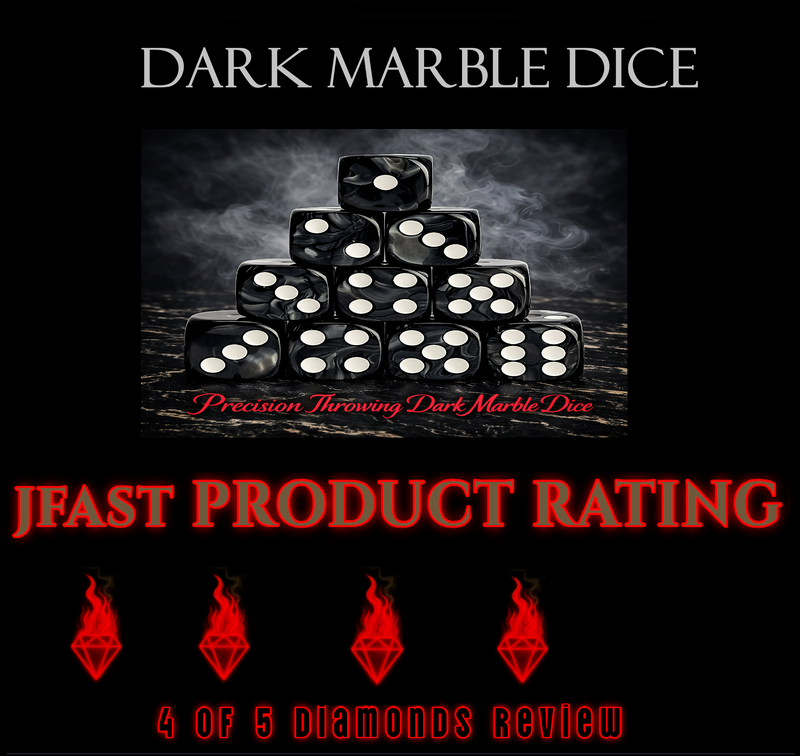Black Pearl Acrylic 10 Piece D6 Dice