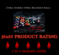Dark Marble Swirl Billiard Balls