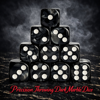 Black Pearl Acrylic 10 Piece D6 Dice