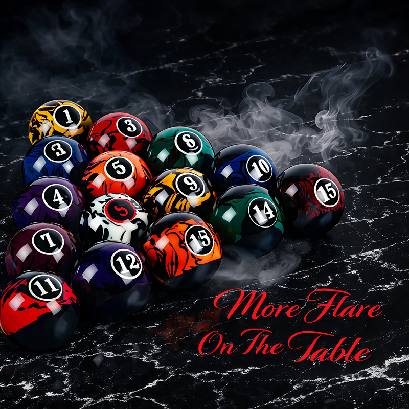 Dark Marble Swirl Billiard Balls