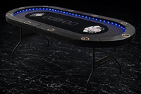 PRO LED Poker Table Texas Hold 'em 84" 10 Person Table