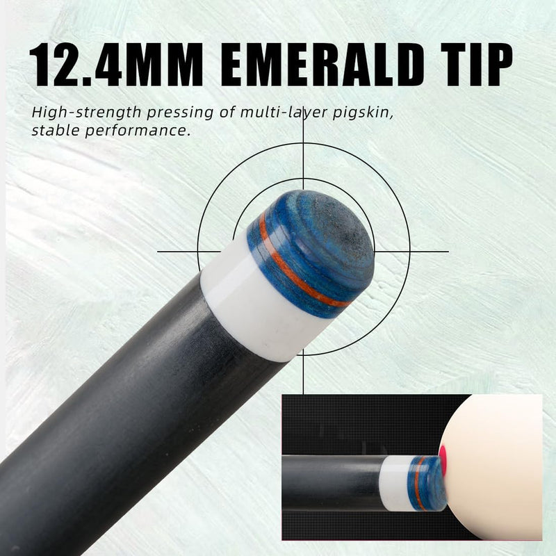 Professional Carbon Fiber Pool Cue Stick 58"