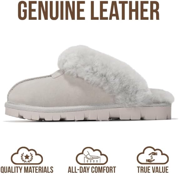 Project Cloud 100% Genuine Leather & Australian Shearling Slippers