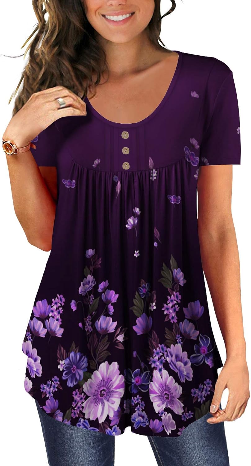 Tunic Short Sleeve Blouse