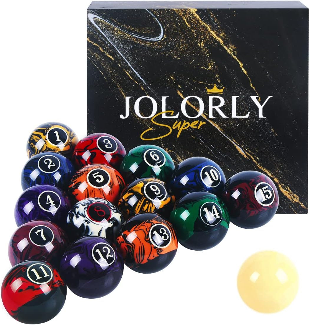 Dark Marble Swirl Billiard Balls