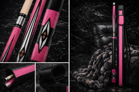 Ladies Professional Pink Pool Cue Stick 58"