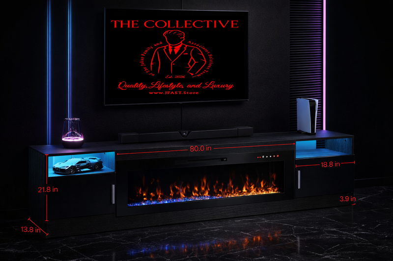 Modern Electric Fireplace Entertainment Center